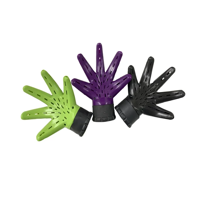 

2021 New Professional Hand Shape Curly Hair diffuser For Hair Dryer Salon Hairdressing Curly Hair Styling Tools Accessory, Green,black,purple