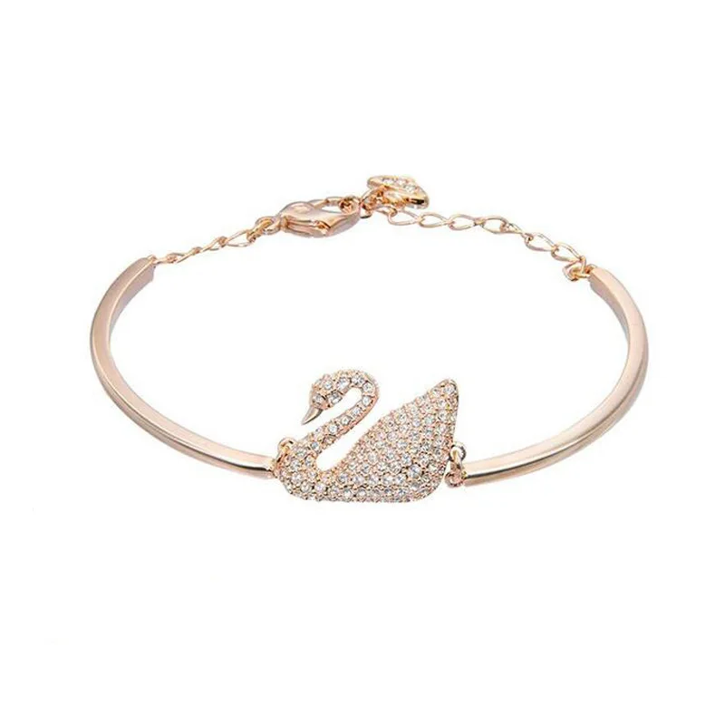 

Fashion Simple Alloy Diamond Hand Accessories Women Swan Bracelet Popular Bracelets & Bangles