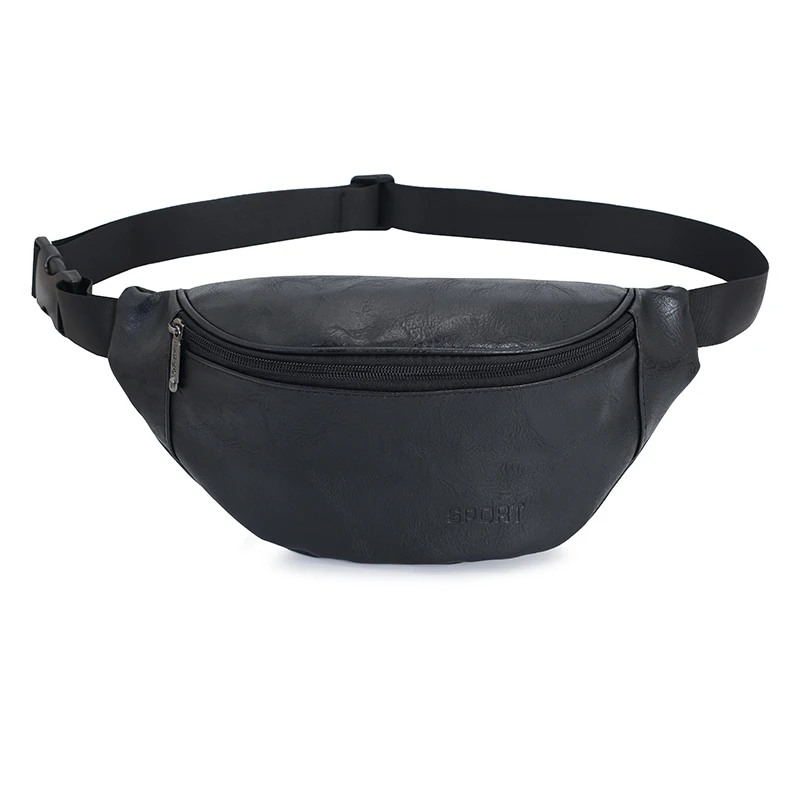 

2020 outdoor sports pu leather fashion style running belt waist bag fanny pack