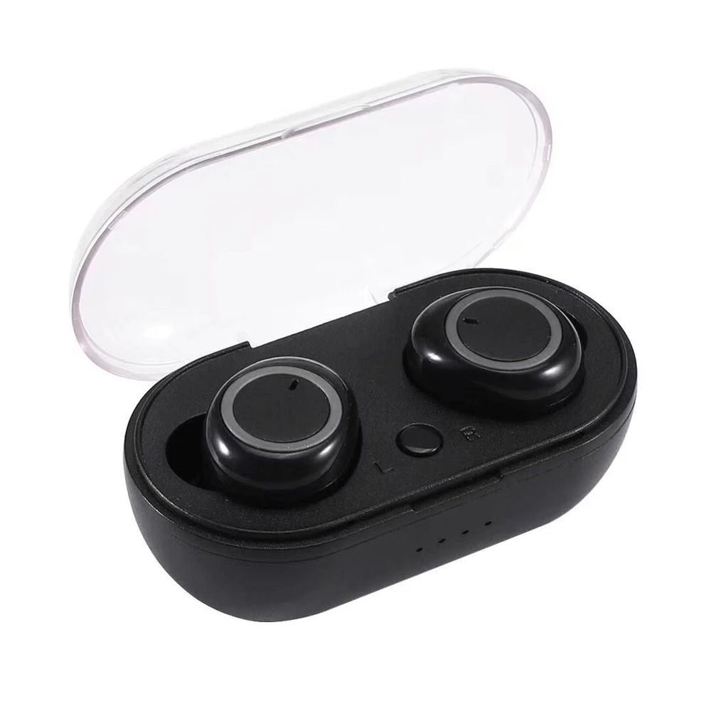 

amazon hot selling tws earphone bt earphone wireless Headsets with 300mAh Charging Box For samsung huawei xiaomi, Black/white
