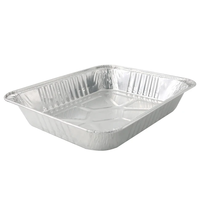 
disposable aluminium foil bbq grill pan half size medium aluminum foil container 