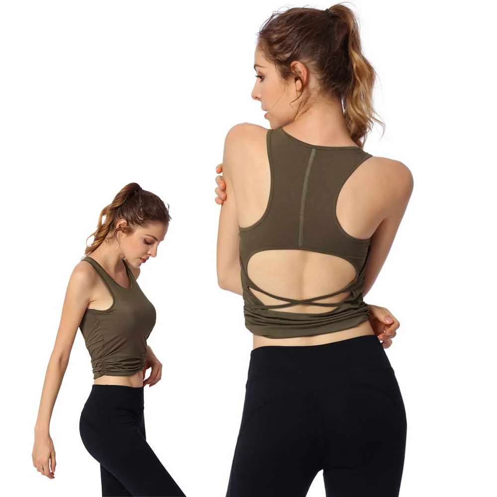 

woman yoga tank crop tops
