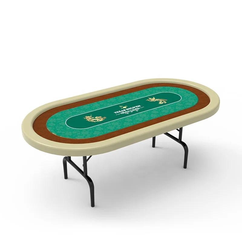 

YH Wholesale 1.8m Casino Classic Style Customized Stainless steel Folding Texas Poker Table for Gambling