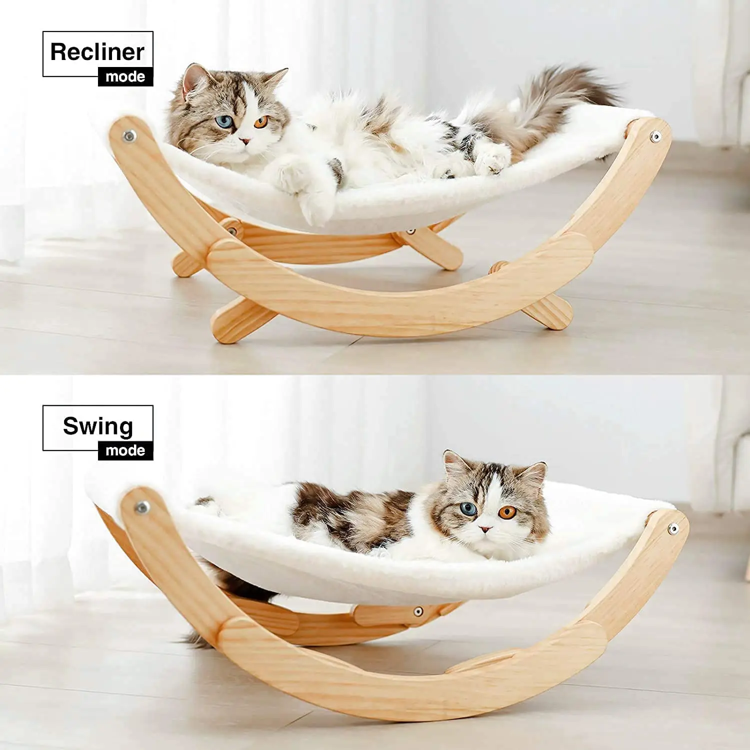 

New Moon Cat Swing Chair, Kitty Hammock Bed, Cat Furniture Gift for
