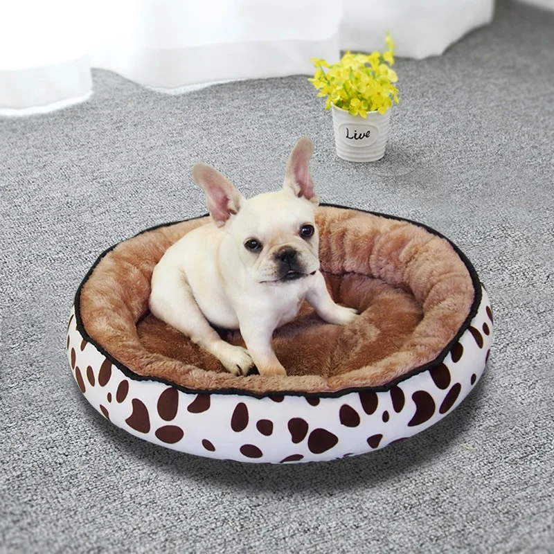 

Wholesale Pet Accessories Washable Cat Large Donut Sofa Puppy Round Bed Pet Rest Couch Reversible Dog Bed, Customized color