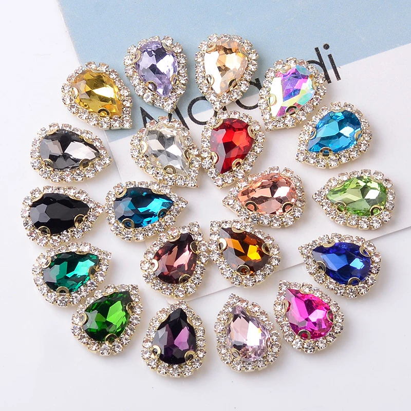 

New 3D Bling Flat Back Nail Big Stones Crystal Large Big Nail Gem Rhinestone Charms For Nails, Colorful