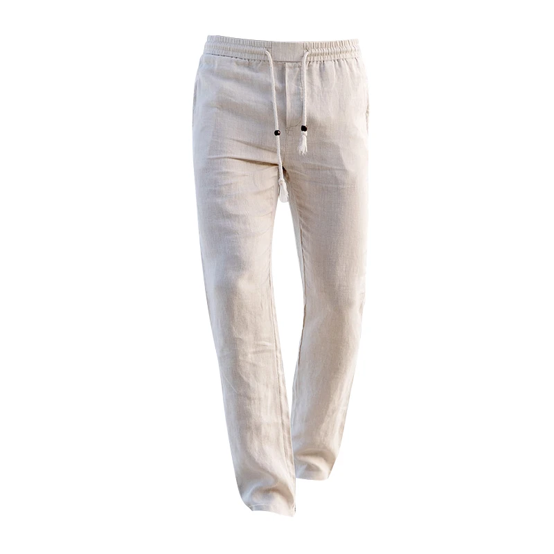 

Summer Man Casual Breathable Linen Pants Slim Fit Business Men's Trousers