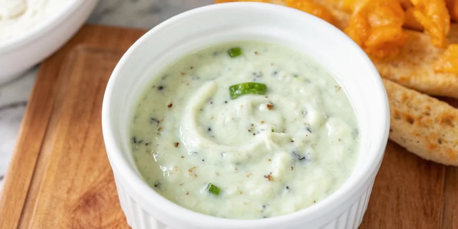 Tzatziki drizzled over grilled vegetables and meat