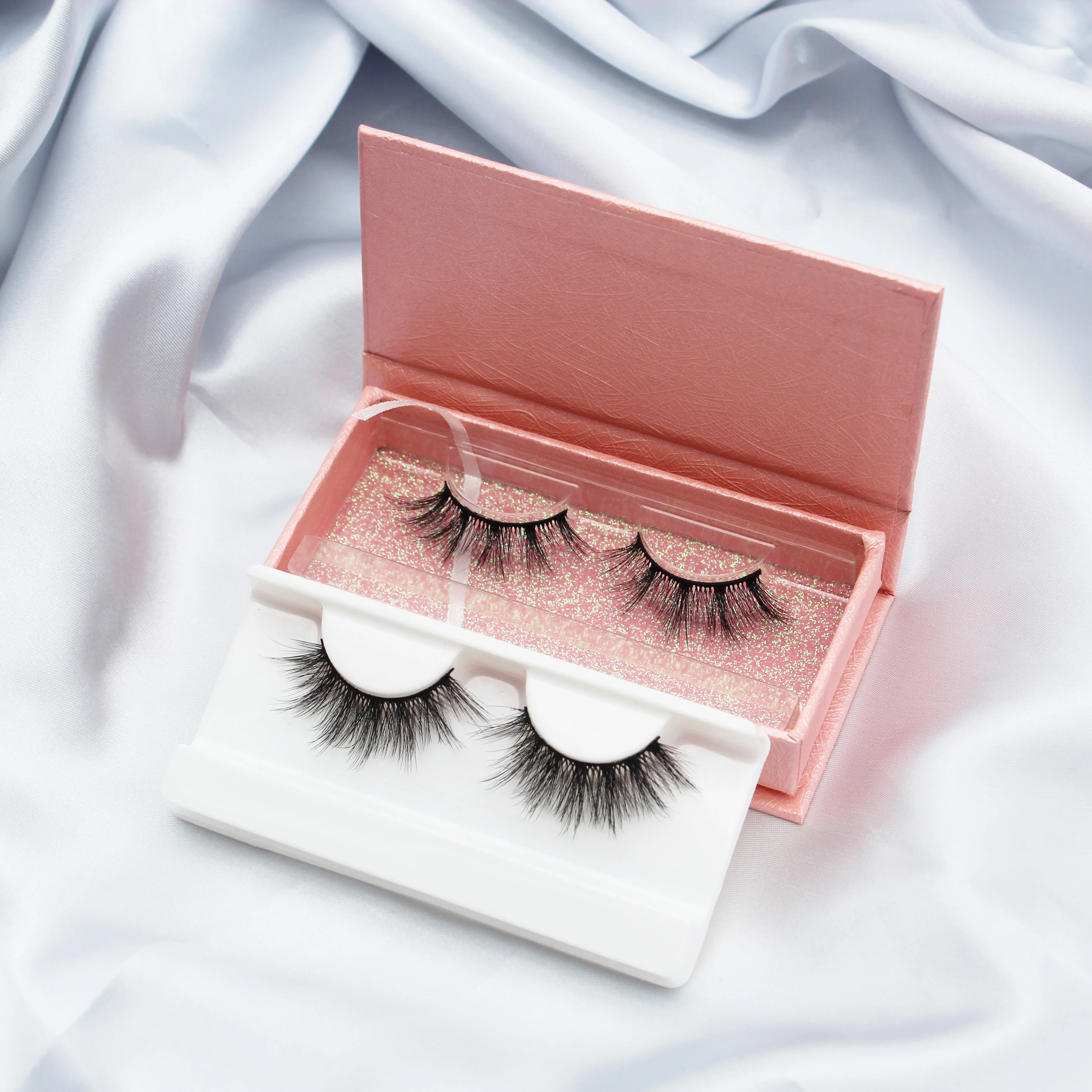 

15mm vendor medium size 5d faux mink strip eyelashes 3d, Natural black