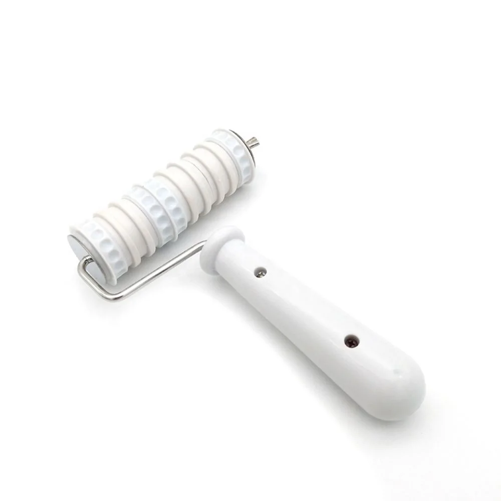 

Cake Decorating Tools Molds Fondant Ribbon Cutter Embosser Roller Family Food Diy Tools, White