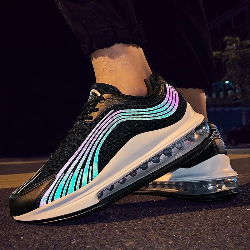 

Reflective Wholesale Men Athletic Running Sport Shoes Air Cushion Fashion Sneakers for Men