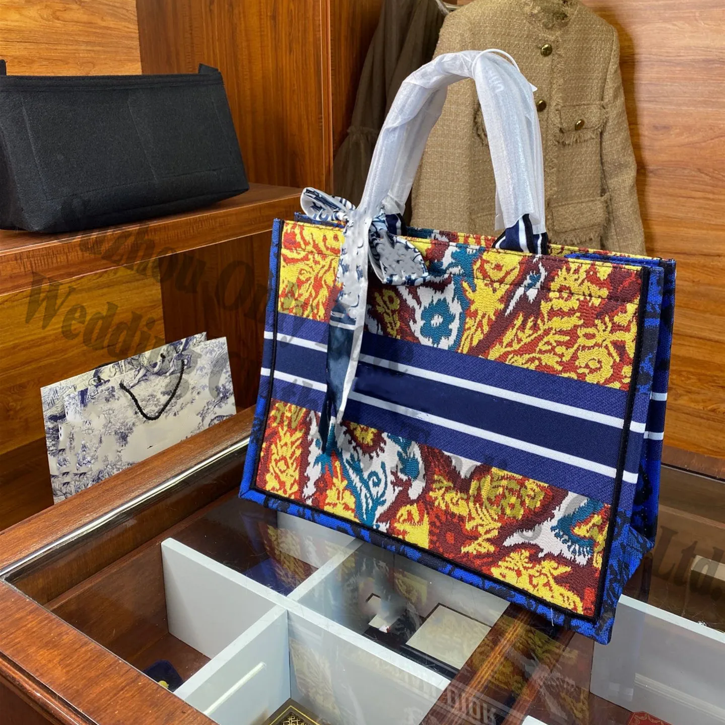 

Vintage Colorful Square Large Handbags For women tote bags Delicate girl