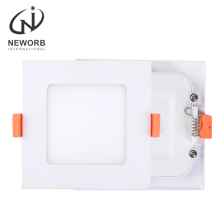 NEWORB Supplier China Manufacture new indoor concealed mounted ip20 3w 6w 9w 12w 15w 18w 24w square led panel lamp