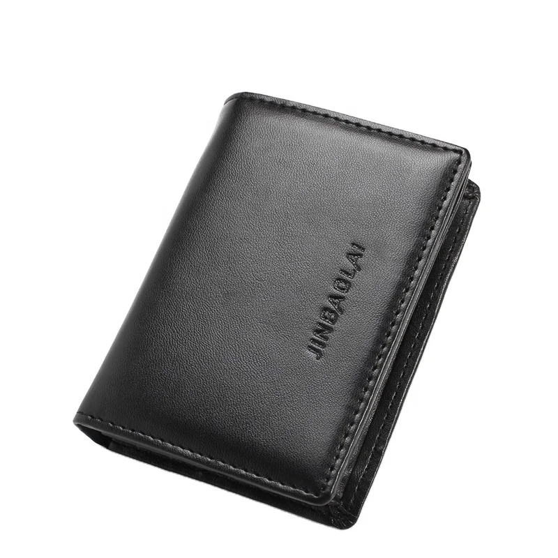 

Factory Wholesale Men Wallets High Quality Soft Pu Leather Custom Card Holder Wallet JINBAOLAI