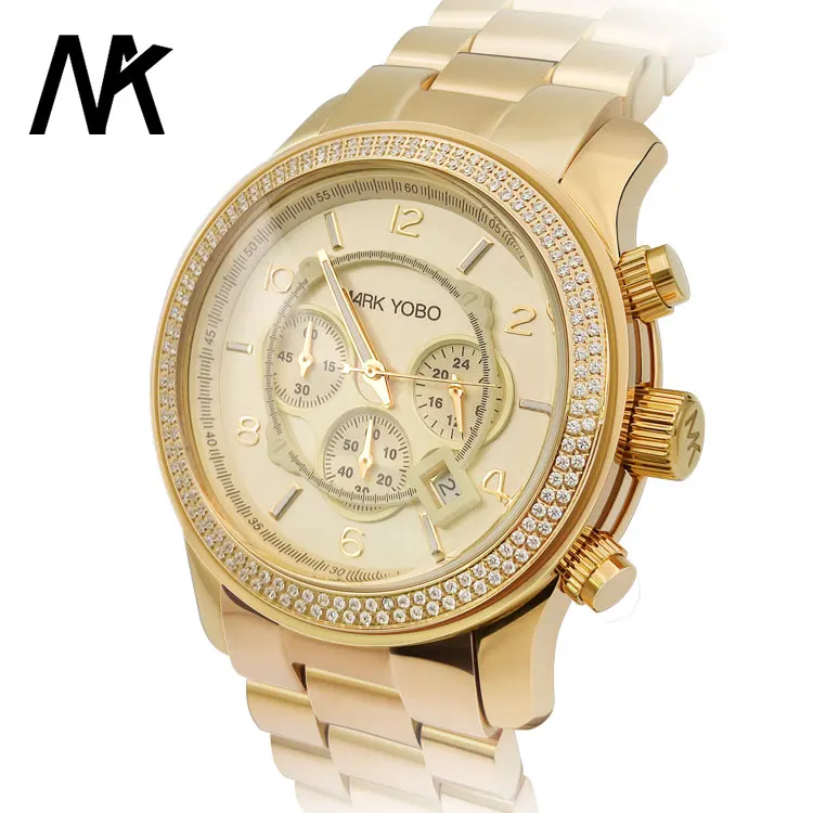 

Wholesale Custom Luxury Stainless Steel waterproof man quartz relojes para caballeros, Customized colors