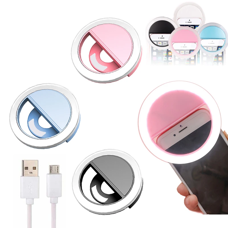 

60-LED Selfie Ring Light for Flawless iPhone Selfies & Laptop Video Conferencing - Rechargeable Portable Ring Light