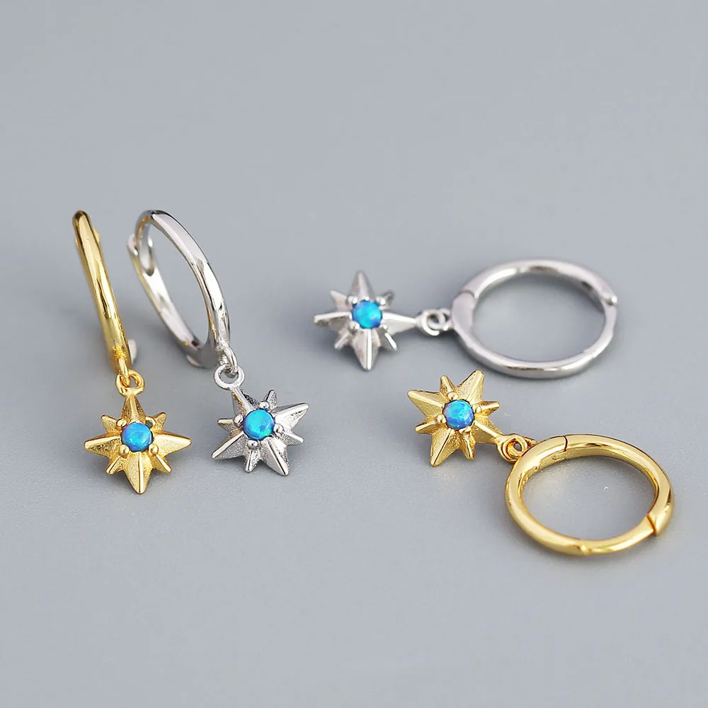 New Fashion Jewelry S925 Sterling Silver Star Pendant Earrings For Women YHE0459