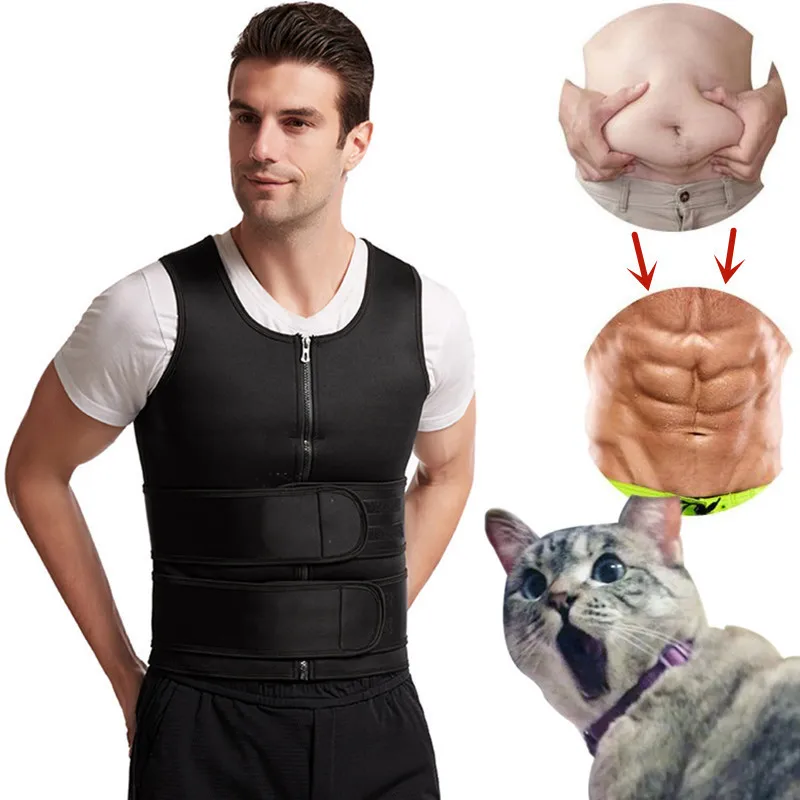 

Men Shapewear Waist Body Trainer Sauna Suit Sweat Vest Slimming Underwear Weight Loss Shirt Fat Workout Tank Tops Shaper