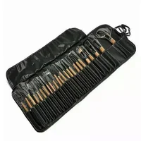 

A set of 32 PCS Wood Handle logs special Colour makeup with Fiber hair make up brushes