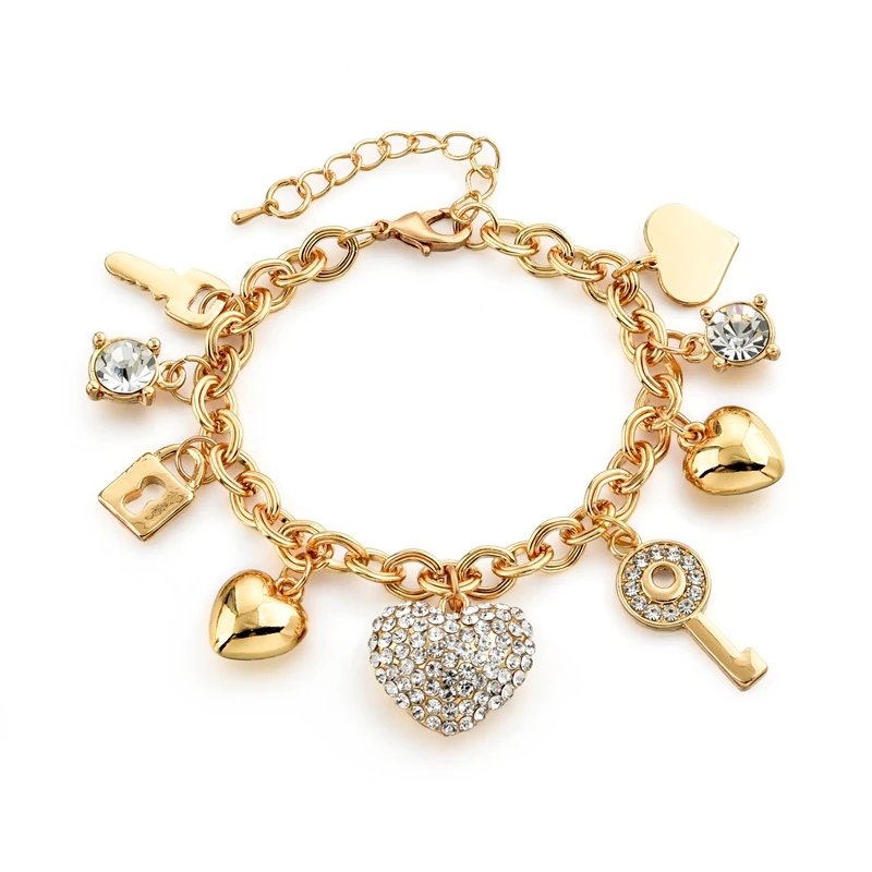 

high quality wishing bracelet Charm Bracelets Bangles For Women Gold Plated Austrian Crystal Chain anckle bracelet anklet