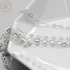 Solid 925 Sterling Silver Chain -Soldered Link - Flat Oval 5.3*3mm (SS002-#9)