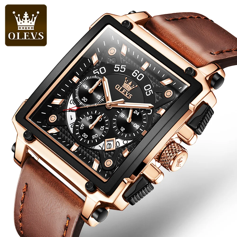 

OEM olevs 9919 custom logo stone gifts waterproof digital sports luxury leather strap watches men wrist mens Wrist quartz watch
