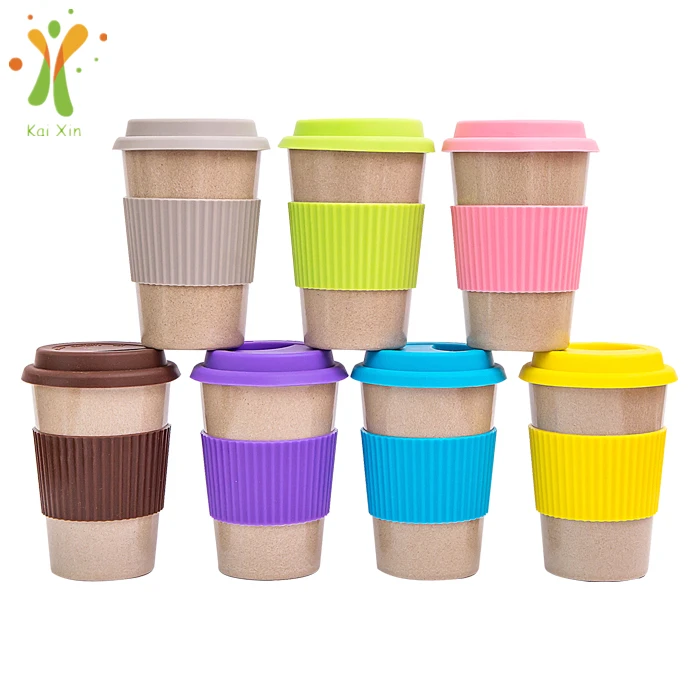 

HOT SALE Rice Husk fiber eco friendly mug coffee cup reusable with lid