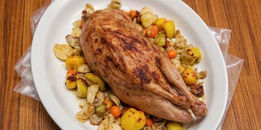 Applying herb butter under turkey skin