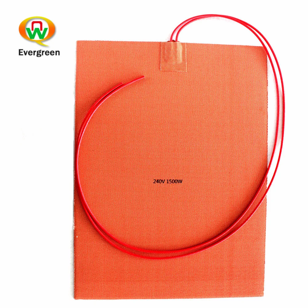 
Customizable size 300mm*400mm Imported silicone rubber heating pad with 3M glue for 3D printer 