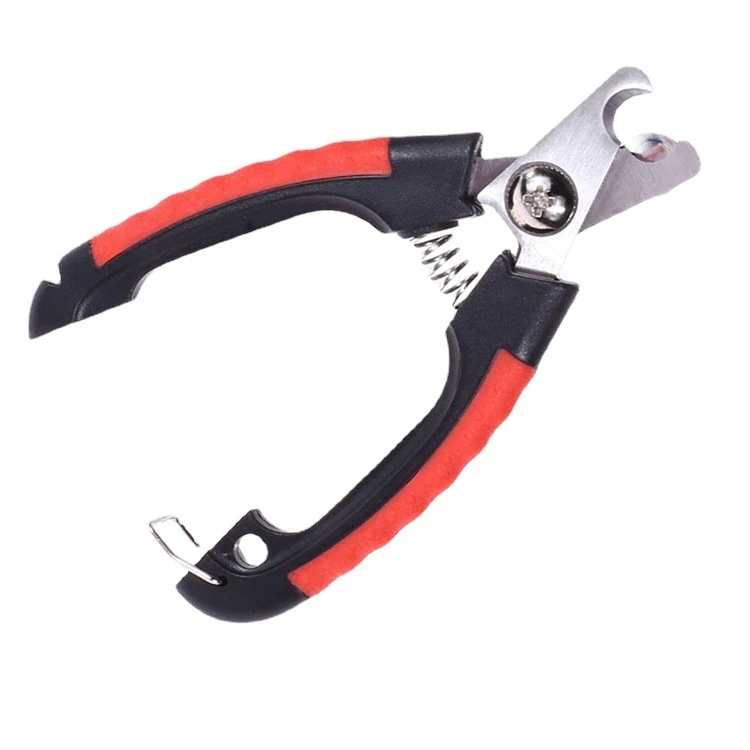 

Factory direct supply pet nail grooming tools metal pet manicure scissors, Red