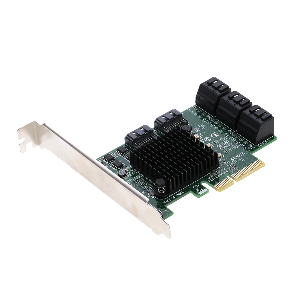 

PCI-E SATA III 8 Ports Adapter Card PCI Express to SATA Controller Card SATA Expansion Card with Low Profile Bracket