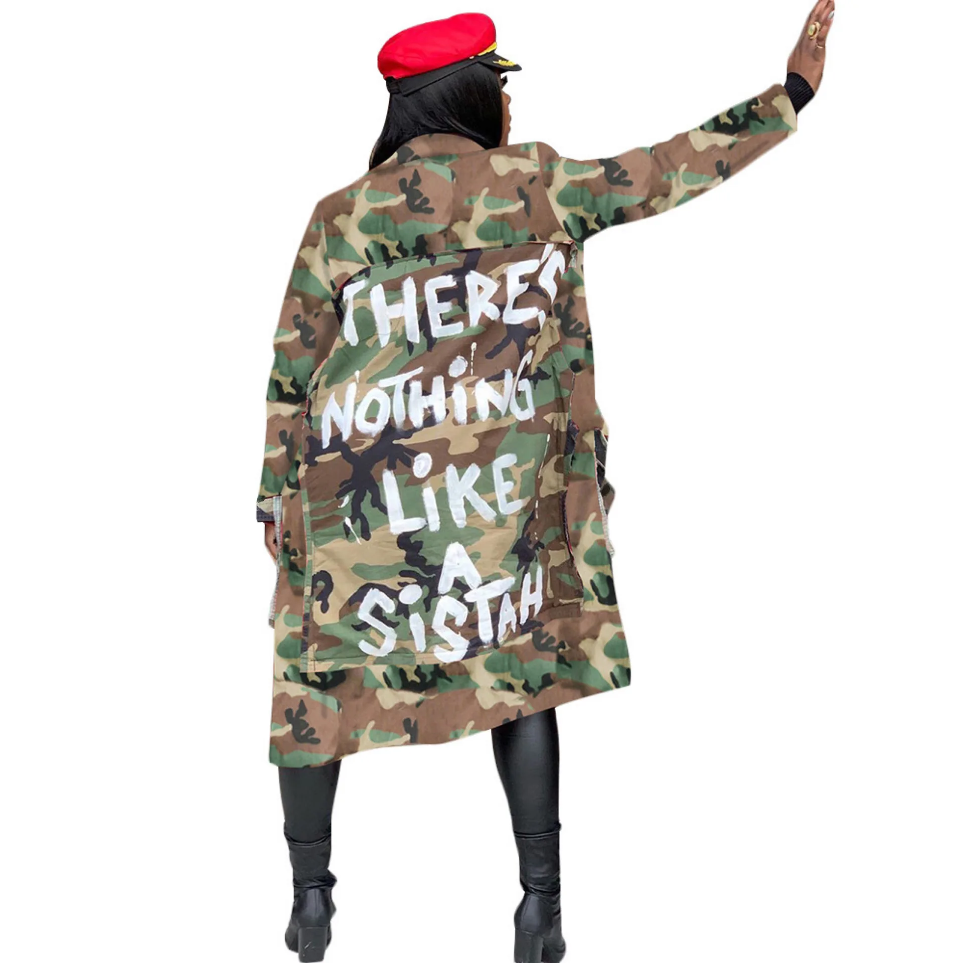 

9S4U 2020 long cardigan woman jacket camouflage trench coat women plus size jackets, Customized color