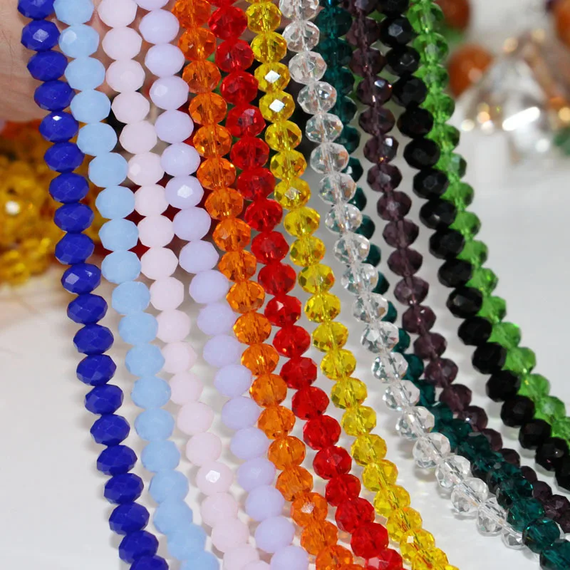 

JC crystal wholesale K9 high quality  Transparent loose Glass beads Faceted Crystal Rondelle Beads, Please choose the pictures