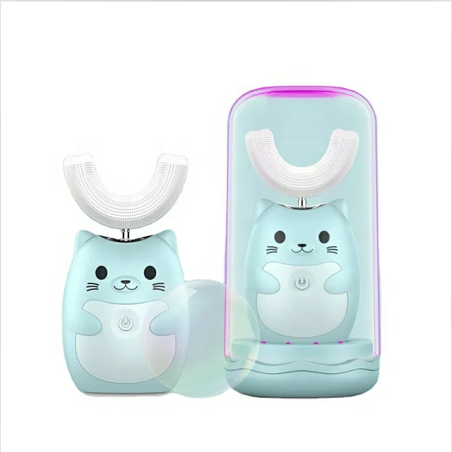 

certified build-in UV sterilizer patent electric 360 toothbrush with Silicone toothbrush heads for kids