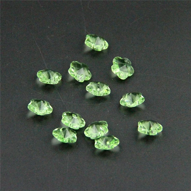 

Best Selling Light Green  Flower Loose Beads Crystal Window Curtain Beads Strands Exquisite Home Decor Crystal Beads