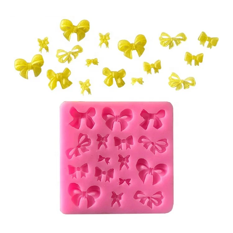

EF117 Small DIY Cake Tools 3D Fondant Bow-Tie Silicone Chocolate Candy Gummy Mold, Picture