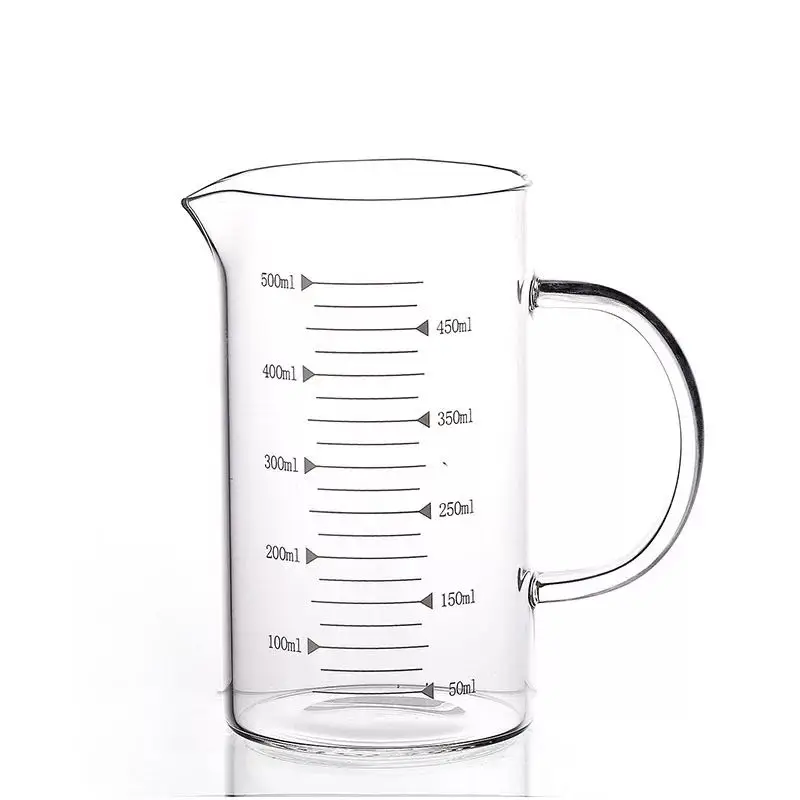 

All Models Glass Measuring Jug Scale Marking cups with handle, Clear