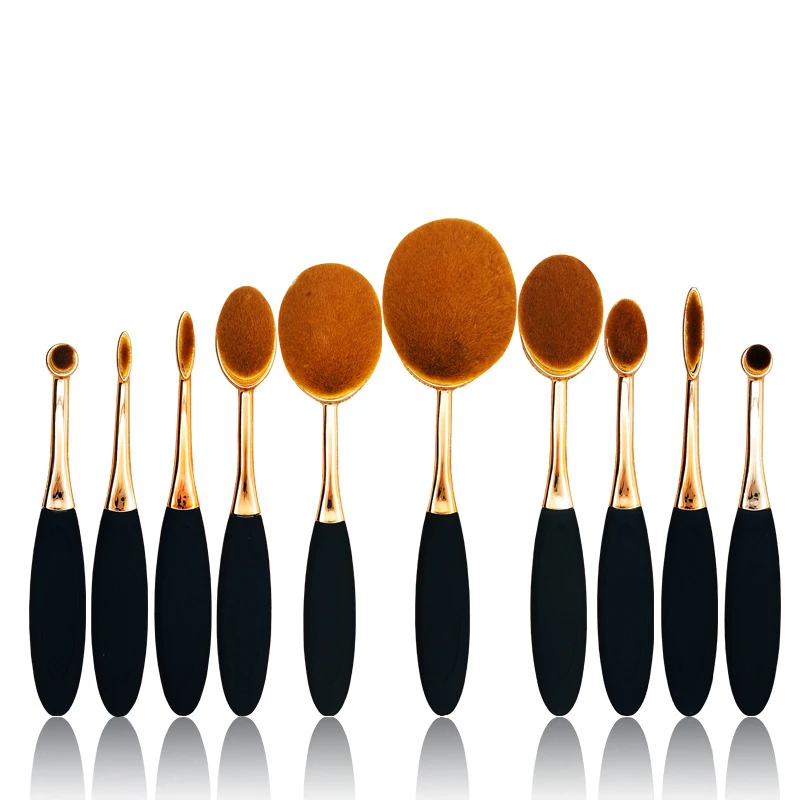 

HZM women soft synthetic hair beauty Cheap classical high quality wholesale makeup brush 10pcs cosmetic kit makeup brushes set