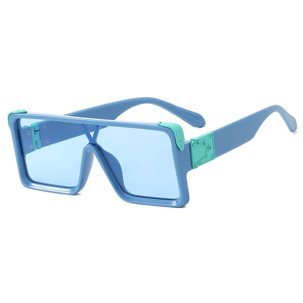 

Fashion Women Sun Glasses Modern Large Frame Eyewear One Piece Brand Square Sunglasses Shades Men, 11 colors for choose