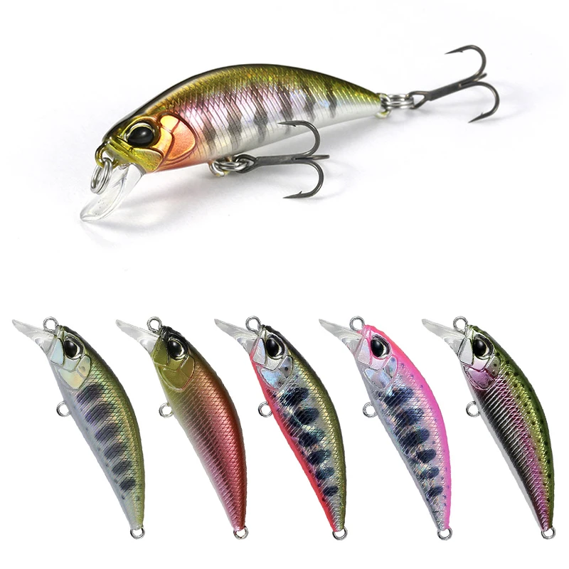 

Minnow Fishing Lures 38mm 2.8g Artificial Fish Bait Emulation Eyes Pesca Fishing Sinking Minnows Japan Lure, 6colors