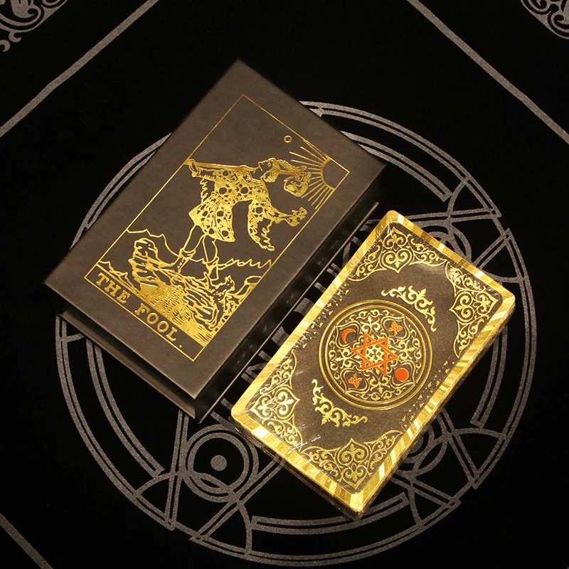 

New Arrival High Quality Gold Foil Tarot Deck Custom Printing Cartas De Tarot Card Wholesale Tarot Cards Decks With Guidebook