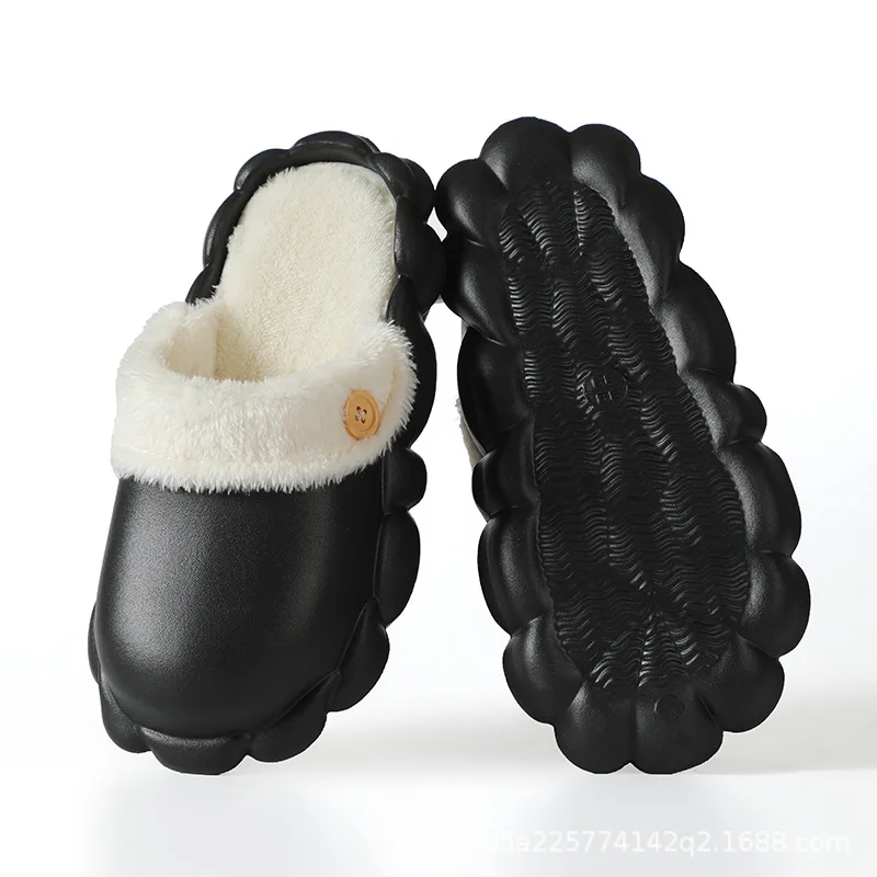 

New Autumn Winter Simple New Lovely Cotton Slippers Women Home Indoor And Outdoor Warm Wear-Resistant Plush Cotton Slippers