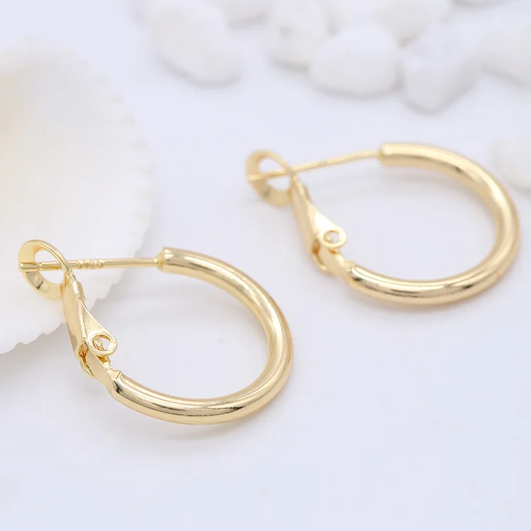 New Minimalist Tear Drop Shape 14K Gold Plated Big Thin Hoop Earrings