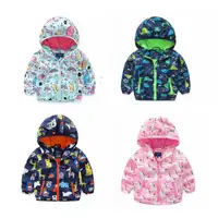 

Wholesale JULU kids spring and autumn Long Sleeves Zipper animal printing boys jacket