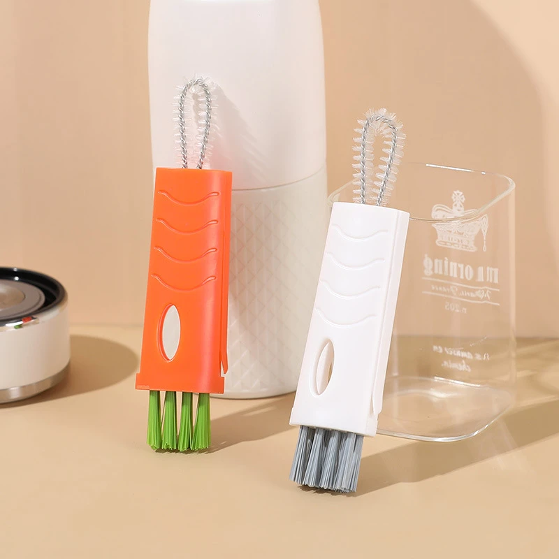 

Creative Foldable Three-in-one Cup Cover Cleaning Brush Nipple Gap Internal Dead-angle Brush Multi-function Cleaning Cup Brush, Gray,white,orange