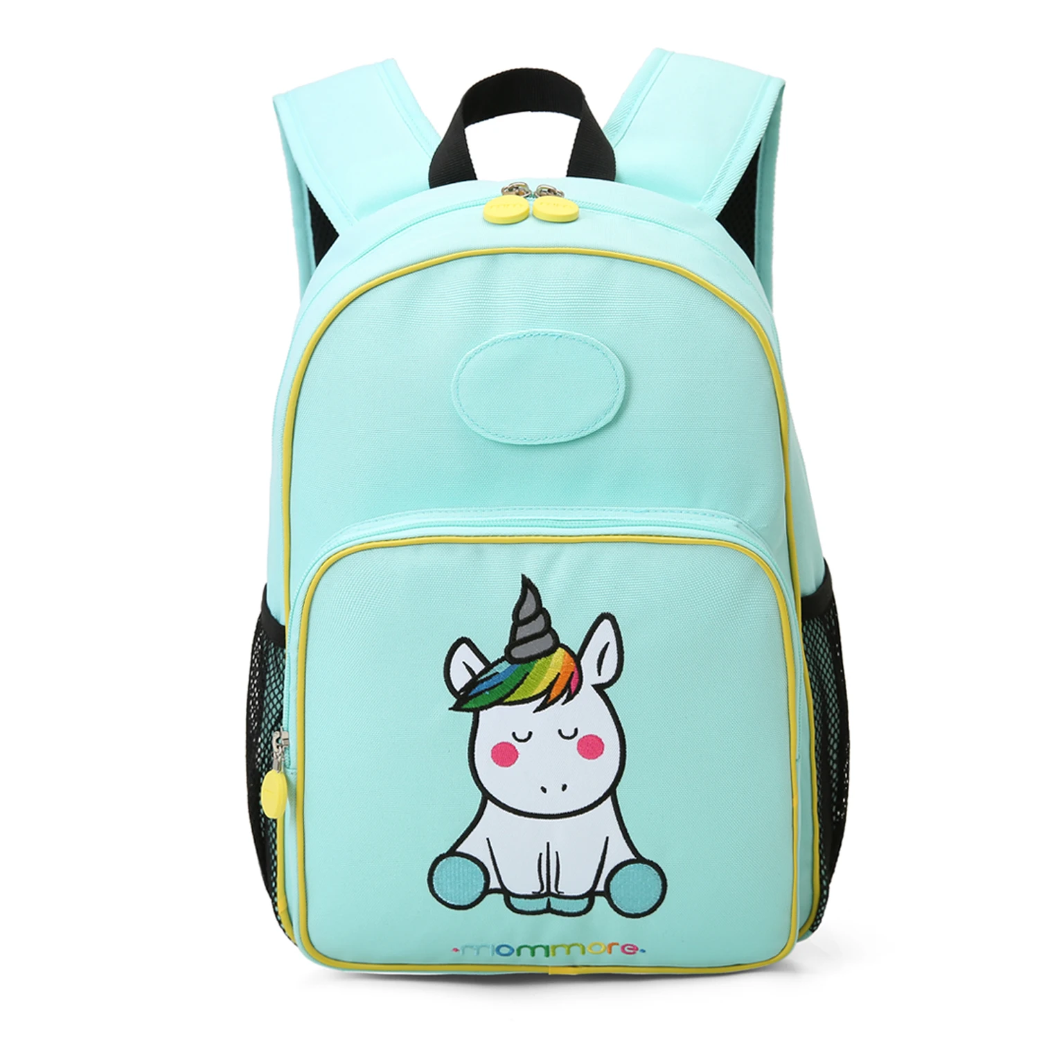 

Custom printed unicorn pattern casual daypack kids school bag backpack school bags for girls, Blue, green