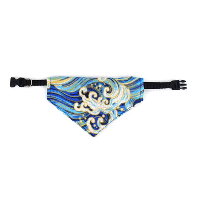 

Fruit Print Saliva Towel Wholesale Dog Scarf Cat Collar Small And Medium-Sized Dogs Pet Collar Fashion, Blue