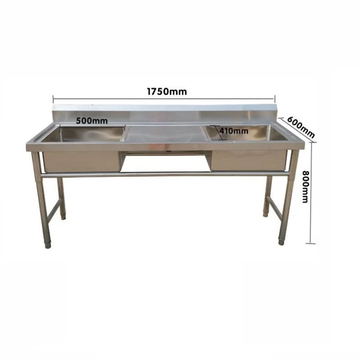 Double Door Stainless Steel Table With Sink Buy Stainless