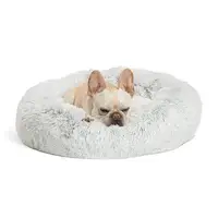 

Dog Long Plush Dounts Beds Calming Bed Hondenmand Pet Kennel Super Soft Fluffy Comfortable for Large Dog / Cat House