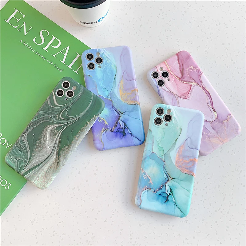 

Vintage Marble Phone Case For iPhone 11 13 Pro Max XR XS Max 12 Mini 7 8 Plus Luxury Fundas Camera Back Cover